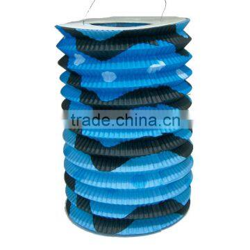 Hanging decorations blue and black ripple chinese paper lantern