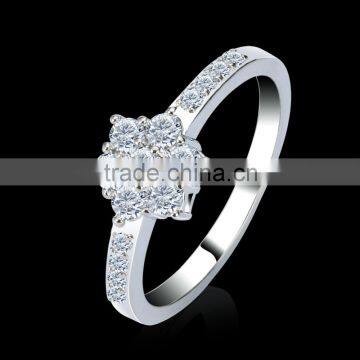 2016 Rellecona Bridal White Solitaire Accent Ring in 18k White Gold Plated for Wedding Anniversary photo-2