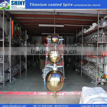 customized stainless steel hollow sphere with titanium coated