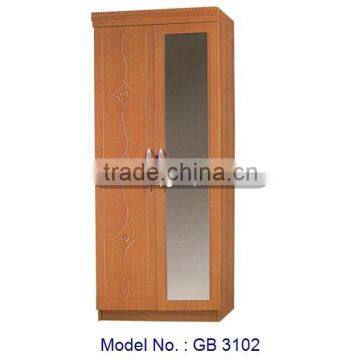 MDF 2 Doors Mirrored Wardrobe Modern Furniture, simple wardrobe designs, modern design bedroom furniture wardrobe, wardrobe Mala