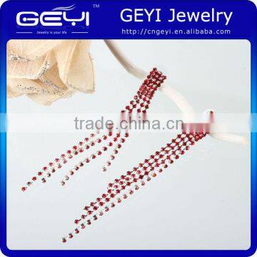 hot selling long cup chain earring jewelry for wedding