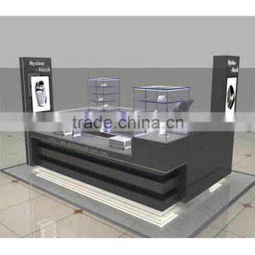 glass electronic cigarette showcase kiosk for mall