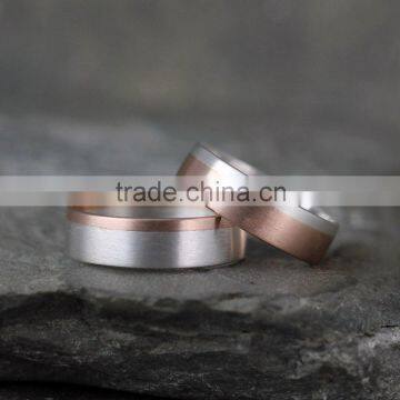 Minimal style modern newest design couple rings wholesale