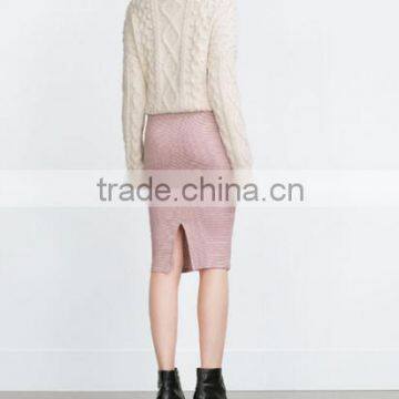  Guangzhou factory manufacturer Fashion Back Split designer Pink Women's Mini Pencil skirts