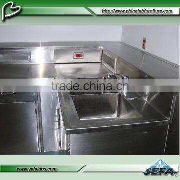 Laboratory Furniture Stainless Steel Wall bench With Sink