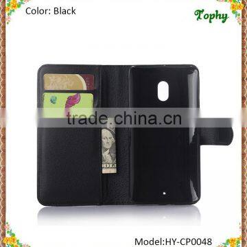 Black PU Leather + PC Litchi Pattern Wallet Card Stand Cover Holster Phone Sets Magnetic Flip Case For Motorola X Play photo-2