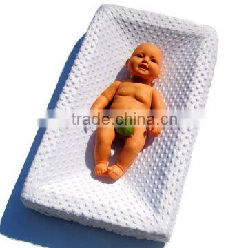 China Top Quality Minky Dot White Color Custom Baby Change Pad Cover