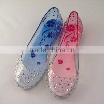 ladies crystal jelly shoes,women new jelly shoes