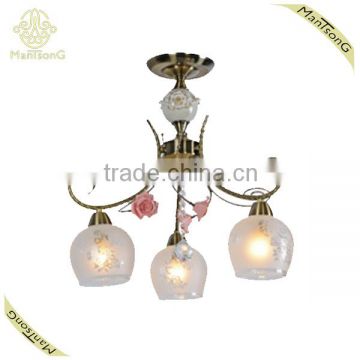 High Quality Fancy Flower Decorative Ceiling Lamp Antique Base, Crystal Beside Ceiling Lamp