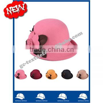 IN STOCK alibaba various colors manufacture wholesale flower women fedora hat and cap