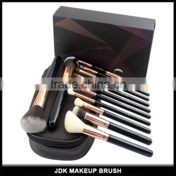 JDK 12PCS Luxurious Soft synthetic hair Eye Cosmetic brush Custom Gift box Makeup Brush Set with travel makeup bag