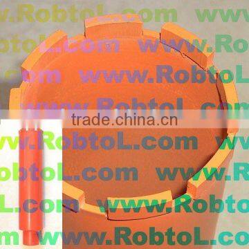 Whole Piece Heavy Duty Diamond Core Bits with Notched Steel Tube for Asphalt, Green Concrete and Abrasive Block-- CBWJ