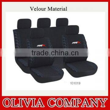 velour material full set universal car seat cover pack