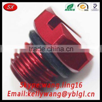 CNC Machining Solid Billet Aluminum T6061 Fuel Filter Housing Air Bleeder Screw photo-3