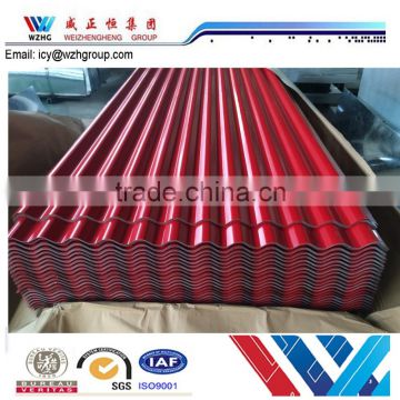 POPULAR Prepainted galvalume corrugated roofing tile,color coated steel sheet, Trapezoid steel sheet to Asia