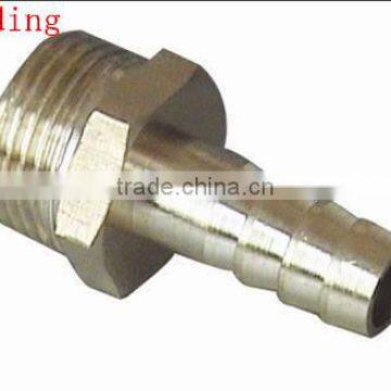 copper connector ,threaded conntion with sleeve for rubber hose male ,brass connector for hose barb