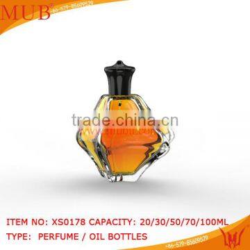100ml Man's Black Empty Glass Perfume Bottles With Pump and Oil Bottle Wholesale