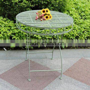 new 2015 sage green iron folding balcony table