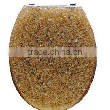 Glossy/ Glittery/ Sliver/ Golden Polyresin Toilet Seat,Lucite Toilet Seat,Resin Toilet Seats, 18" European Szie photo-5