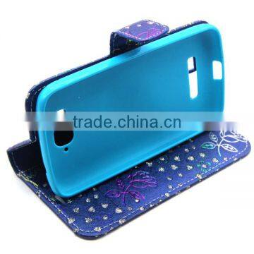 PU Leather Wallet Flip Card Holder Case Magnet Cell Phone Cover for Alcatel C7 photo-4