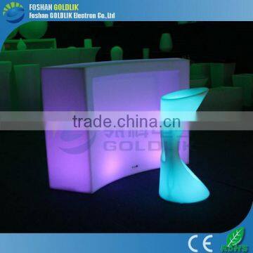 Computer Control Low Cocktail Bar Counter Glowing LED Bar Table With Stool photo-6