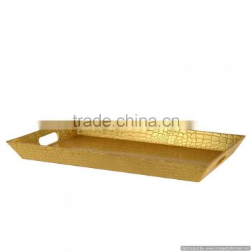 gold plated rectangle tray