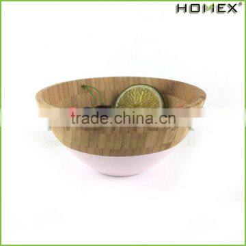 Bamboo Individual Salad Bowl Organic Salad Bowl Homex BSCI/Factory