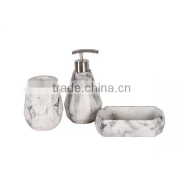 hot sale bath Accessories concrete material marble effect bathroom Sets