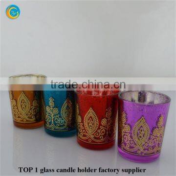Colored Mercury Tea Light Candle Jar / Candlesticks photo-6