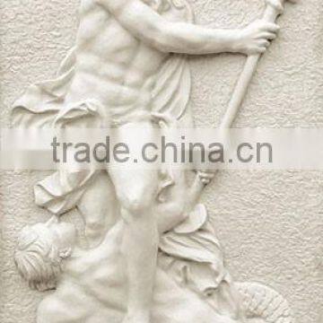 Outdoor wall male nude relief