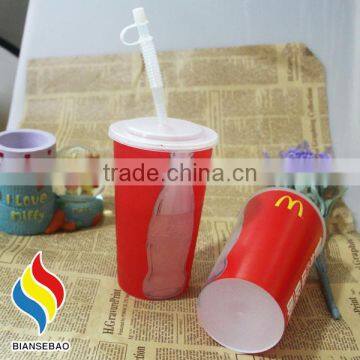 Customized Logo Plastic Tumbler With Lid and Straw photo-1