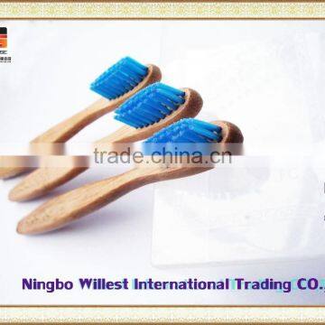 Blue Bristle Bamboo Toothbrush With Customize Logo photo-6