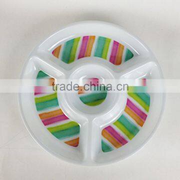 Meneed 38cm,490gram cold appetizers round melamine dipping dish