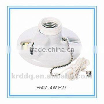 ceramic E27 lamp socket with chain