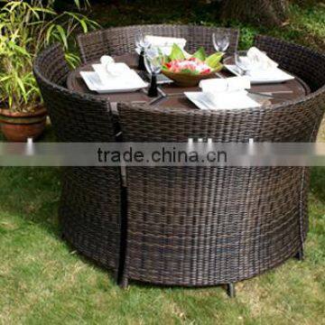 Rattan Stackable Space-saving Dining Set photo-2