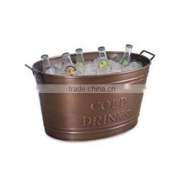 Oval Large Galvanized Ice Bucket photo-2