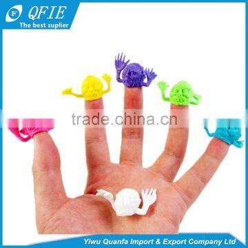 Colorful small soft TPR cheap hand puppet toy for kids