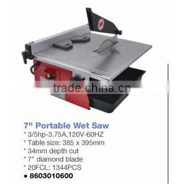 7" portable electric table wet saw