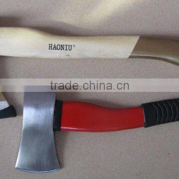 Carbon steel camp axe with wood handle for export