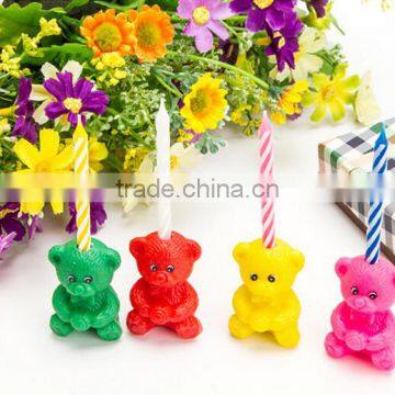 Happy Bear Birthday Candle for Children Celebration photo-2