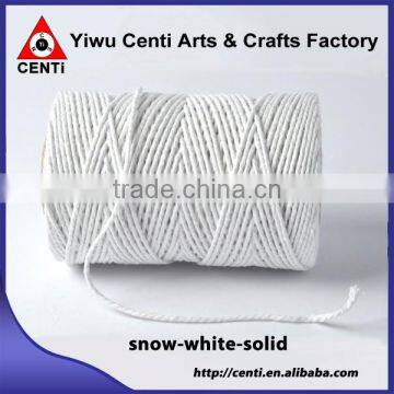 Wholeslae white bakers twine snow white solid bakers twine for packing gift