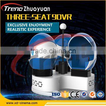 2017 Zhuoyuan 9d Egg Vr Cinema, Amusement Park 9D Vr Simulator Egg Cinema With VR Headset Dk2