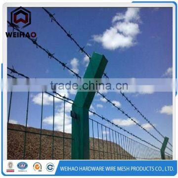 stainless, sharp and reionforce barbed wire used in border