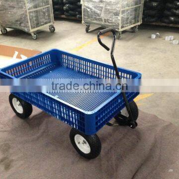 Load 250kgs Plastic mesh basket Four-wheel Tool Cart