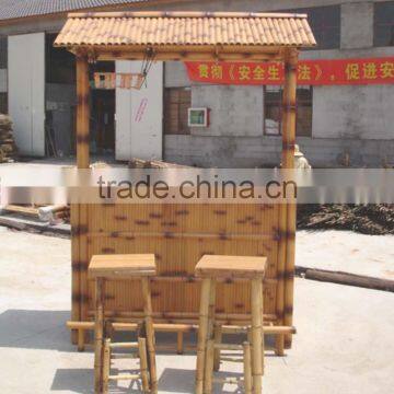 Custom natural outdoor bamboo tiki bar