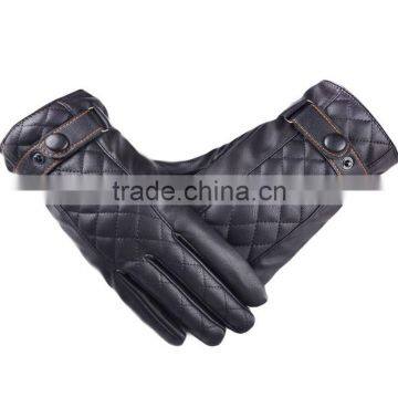 Leather mens gloves with lining