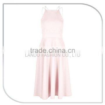 2016 New Arrival Beautiful Lady Designer Solid Color One-piece Short Dress Stitching Designs photo-5