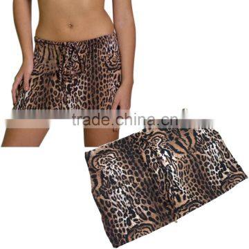 Womens Summer Beach Bikini Cover Wrap Up Leopard Swimwear Mini Sarong Skirt photo-6
