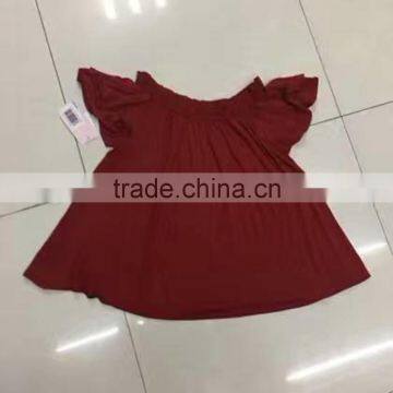 Yiwu Stock Fashion Wine Ladies Tops photo-5