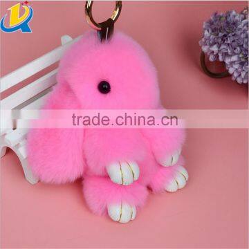 Top sale car's and bag's pendant plush stuffed rabbit cute keychain